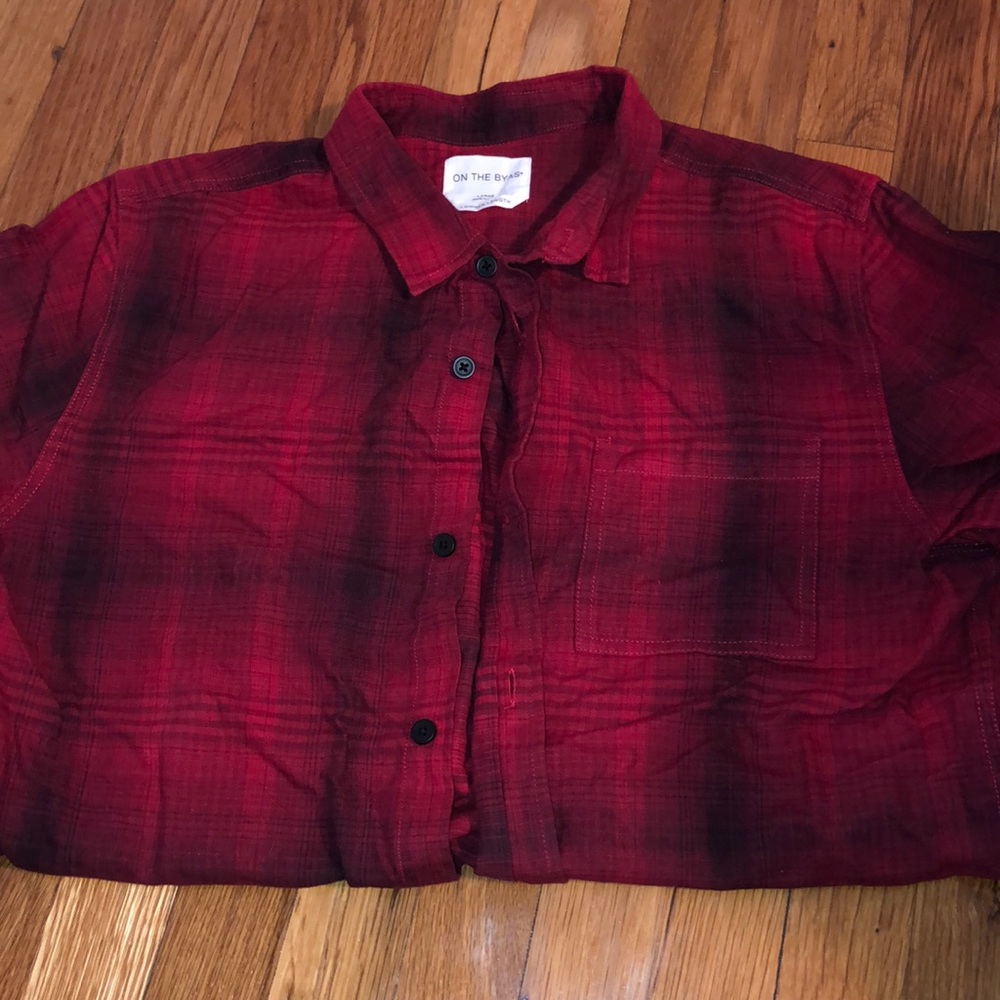 On the Byas/ PacSun red plaid button up